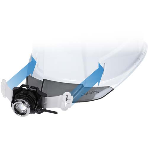 GENTOS ヘルメット GRITAIR+ 溝有 ヘッドライト取付可能 飛来・落下物用 黒 GH02VA-BK