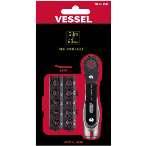 VESSEL TD-25B ファインミニラチェット ベンド(ビット10本付)