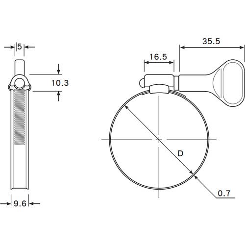 TRUSCO ステンレス強力機械ホースバンド 締付径32〜50mm(SUS304) TSB-50A