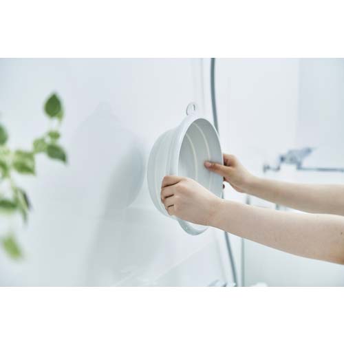 伊勢藤 おりたためる湯おけマグネット付 グレー I-637-GY