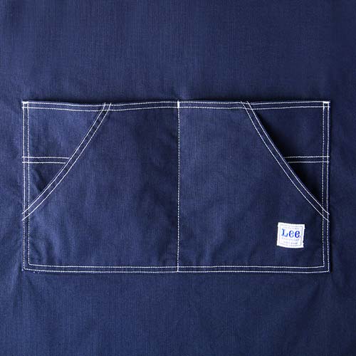 Leeワークウェア 胸当てエプロン インディゴネイビー F LCK79003-8-F