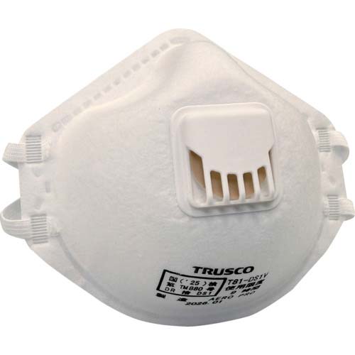 TRUSCO 使い捨て式防じんマスク DS1 排気弁つき(10枚入) T81-DS1V