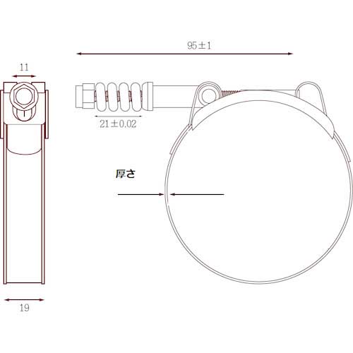 TRUSCO Tボルトコンスタントテンションクランプ TTC-19