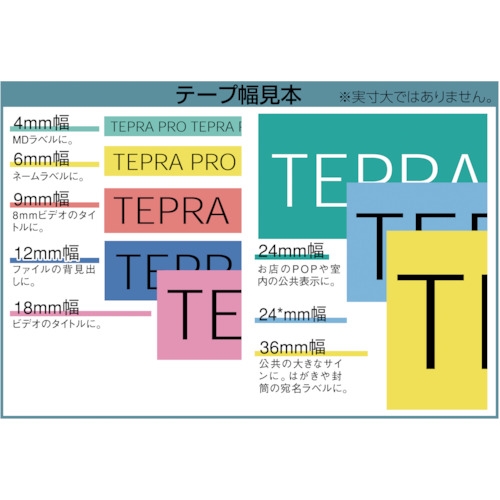 キングジム テプラPROテープカートリッジ エコパック 幅18mm 黄ラベル/黒文字 【5個入】 SC18Y-5P