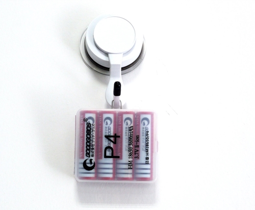 グッドグッズ 18650リチウムイオン電池4本入 LDC-364A