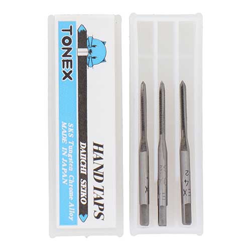 TONEX ハンドタップセット ねじ径 2mm×ピッチ0.4mm HT2S