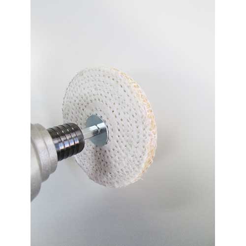 H&H 六角軸軸付ステンレス研磨用布バフ 75mm HAS6-75