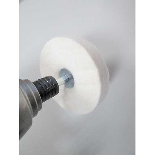 H&H 六角軸軸付ステンレス鏡面仕上用布バフ 75mm HFE6-75