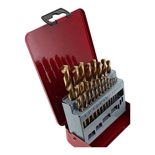 trad 21pcs.チタンコーティング鉄工ドリル刃セット TTS-21