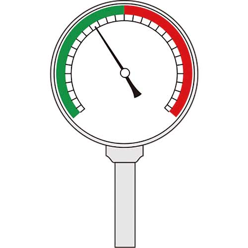ユニット ゲージマーカー円形赤・PPステッカー・10枚組 446-85