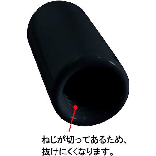 DAIDOHANT エンドねじキャップ 全ねじ用 黒M10・W3/8 4個入 10187050