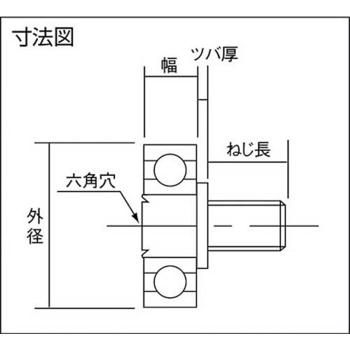 イースタン ステンレス製 六角溝ネジ付ベアリング 22SUS-6B2