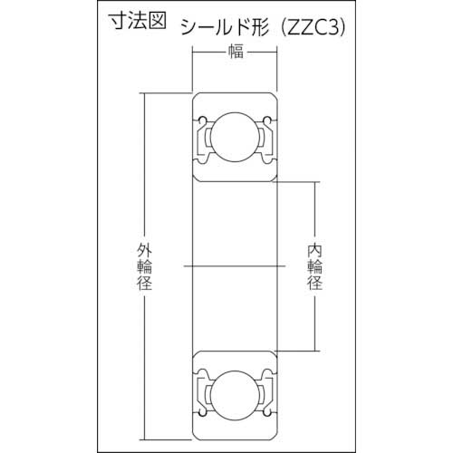 NTN A小径小形ボールベアリング(すきま大両側シールド)内径30mm外径55mm幅13mm 6006ZZC3