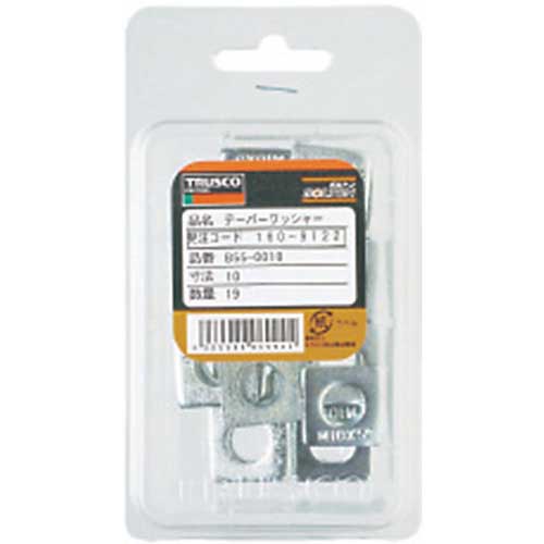 TRUSCO テーパーワッシャー ユニクロ M10(3/8) 19個入 B55-0010