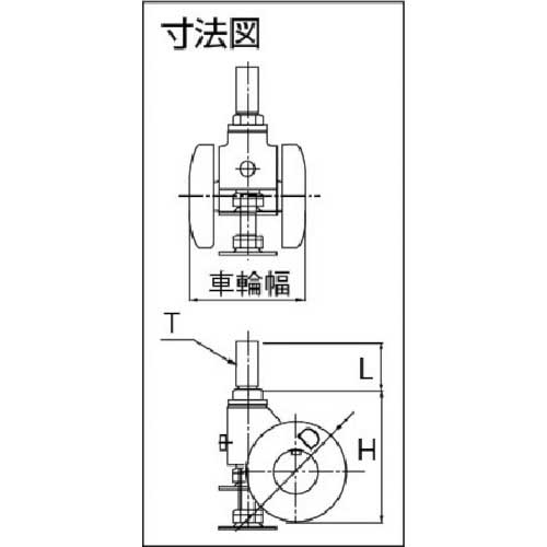 パーツ キャスパッド ねじ込み式双輪キャスターナイロン車 荷重58.8 白 CABS50W