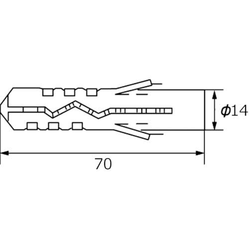 エビ モンゴナイロンプラグ(15本入) 14X70mm MP1470B