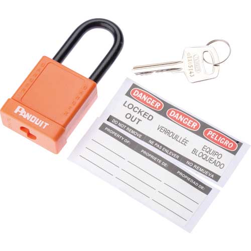 PANDUIT ロックアウト用非電導性パドロック オレンジ (1個=1箱) PSL-8OR