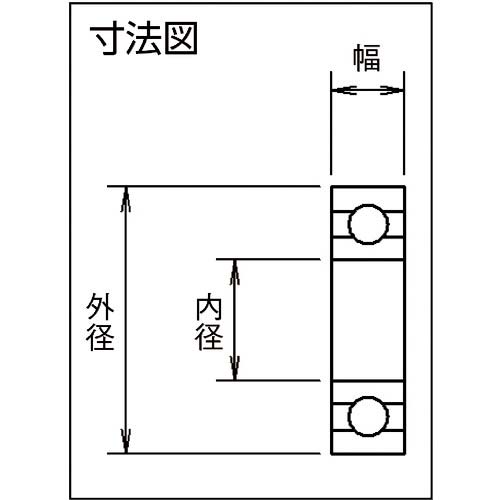 TRUSCO ポリアセタール樹脂ベアリング外径4mm TBPM4010