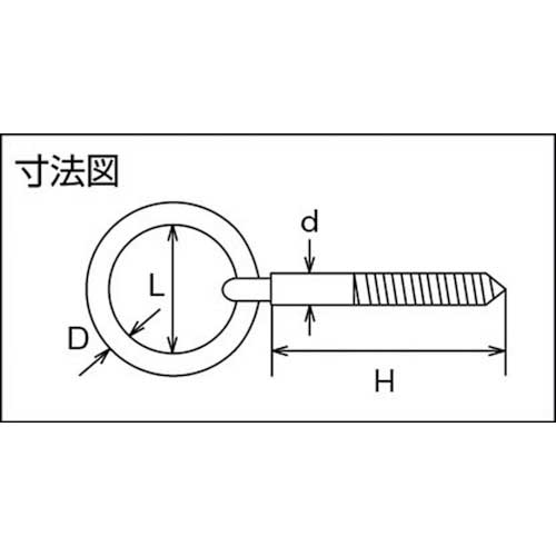 TRUSCO 丸カンスクリュー ステンレス製 7mm (1個=1袋) TMS-7M