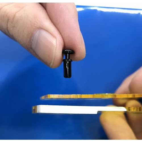 TRUSCO プッシュリベット 板厚0.6〜1.2mm 穴径2.1Φ 長さ2.4 黒 50個入 TPR2024-BK