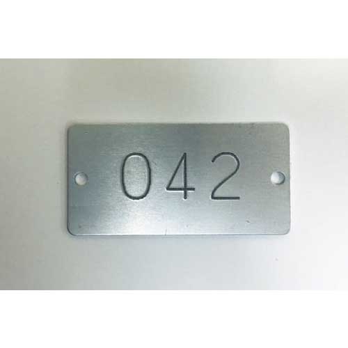 IM 刻印用アルミプレート 20×40×0.8 2-φ3 4-R2 10枚入 AL-204H