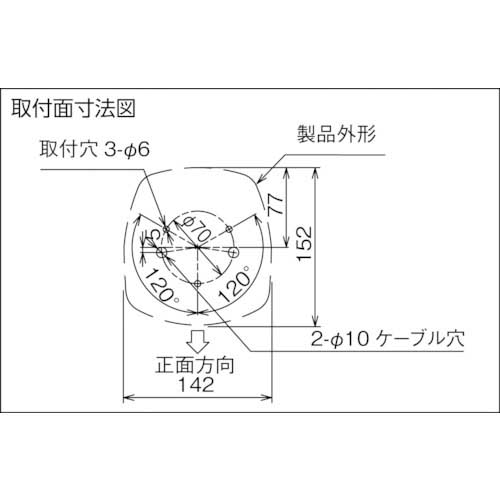 PATLITE LED積層信号灯付き電子音報知器 色:赤・黄・緑 LKEH-310FA-RYG