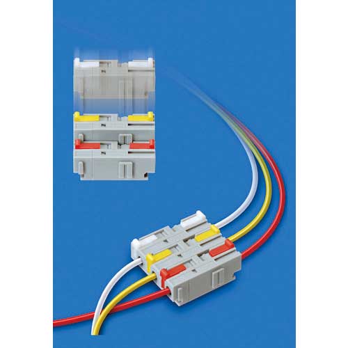 サトーパーツ 連結可能型スクリューレス端子台 ML-7000 白 ML-7000-W