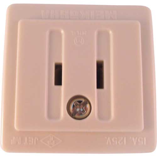 明工 角形コンセント(送り端子なし) MR2770W