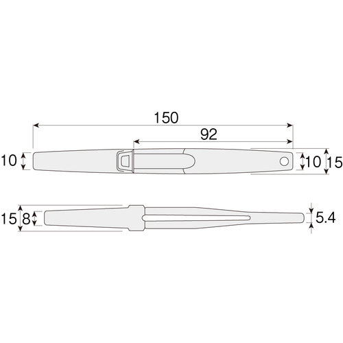 HOZAN ピンセットグリップ 150mm P-845