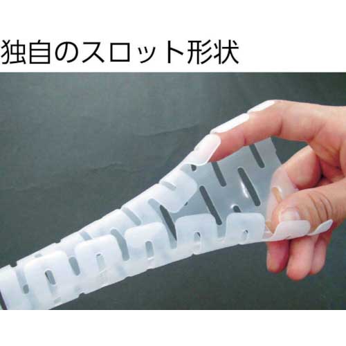 PANDUIT 電線保護チューブ スリット型スパイラル パンラップ 束線径12.0Φmm 61m巻き 難燃性白 PW50FR-TY