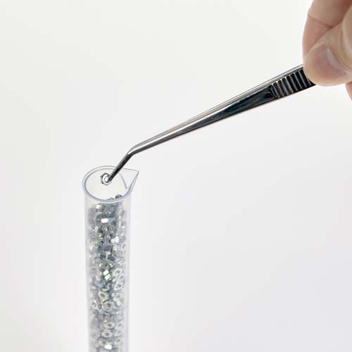 TRUSCO ステンレス製ピンセット 180mm 曲ギザ付 TSP-38