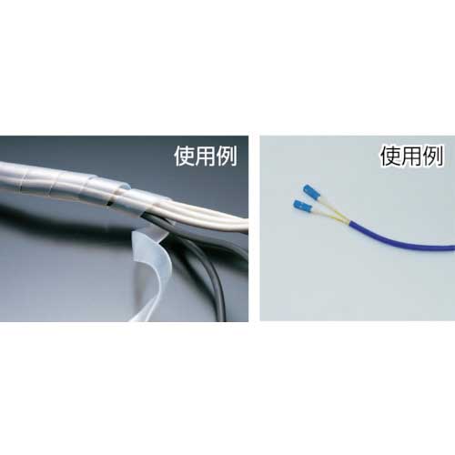TRUSCO スパイラルチューブ 10m 結束径Φ3.2〜25.0 白 TSP4W