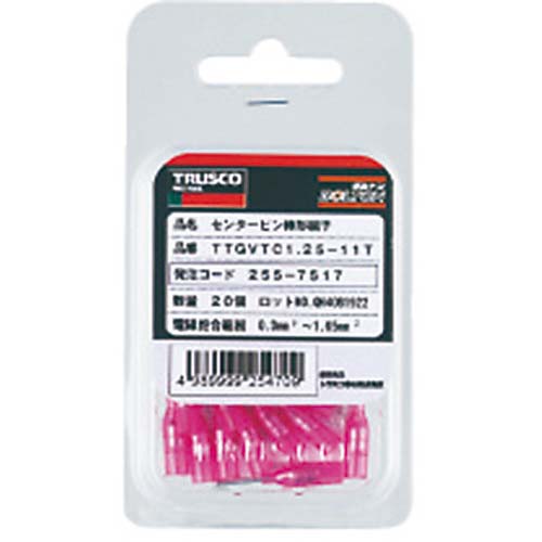 TRUSCO(トラスコ) 被覆付圧着端子センターピン棒形 長さ11.0 (20個入) T-TGVTC1.25-11T 2mvetro TRUSCO 被覆付圧着端子センターピン棒形長さ11.0 (20個入) T-TGVTC1.25