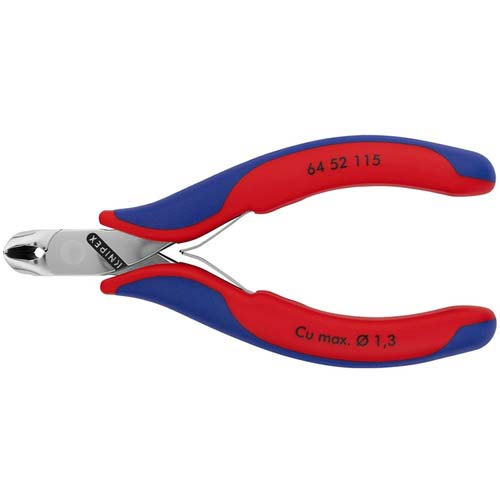 KNIPEX エレクトロニクスエンドカッティングニッパー オブリケ(27°傾斜) フラッシュカット 6452-115