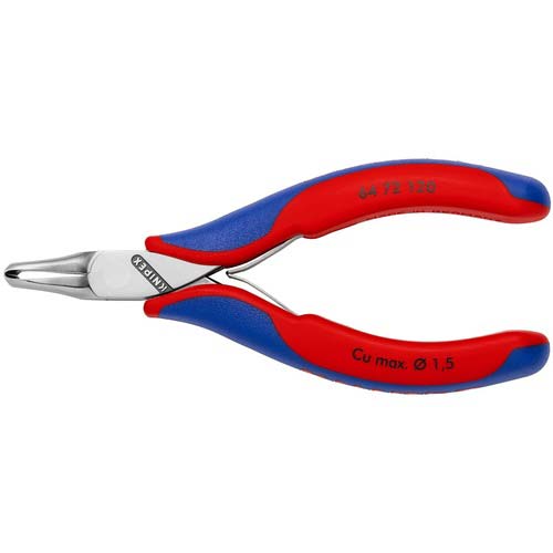 KNIPEX エレクトロニクスエンドカッティングニッパー オブリケ(35°傾斜) リセス付き 6472-120