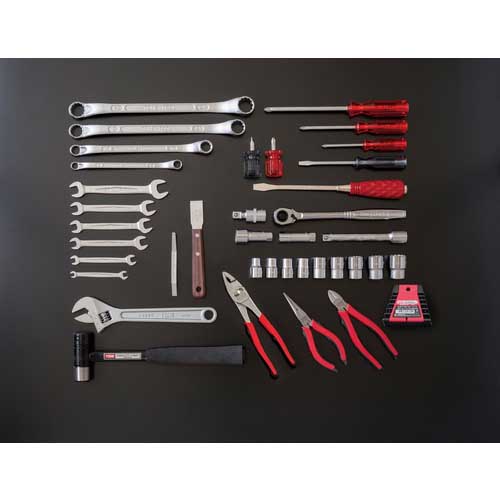 TONE 整備用工具セット ツールセット(オートメカニック用) 間口410×奥行220×高さ170mm セット内容39点 700A