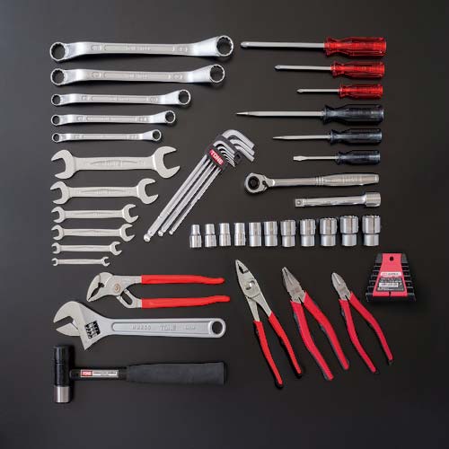 TONE 整備用工具セット ツールセット(メンテナンス用) 奥行220×高さ220mm セット内容46点 700S