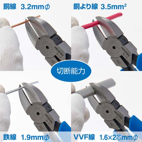 HOZAN 電工用ニッパー160mm N-12