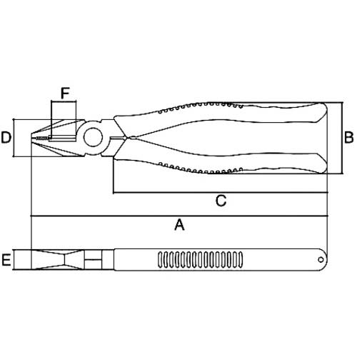 スリーピークス ペンチ(JIS付) エラストマーグリップ 217mm SC-200Z