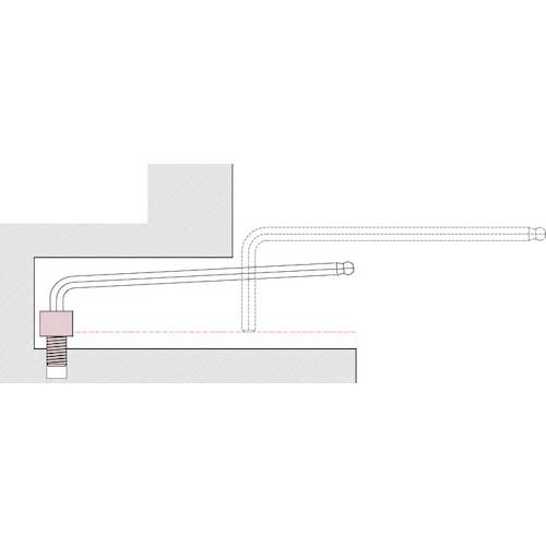 スーパー 首下ショートエクストラロングボールポイント六角棒レンチ 8mm SHKXB8