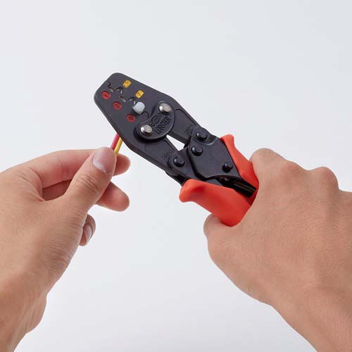 エビ マルチミニ圧着工具 絶縁被覆付閉端接続子/裸圧着端子・裸圧着スリーブ用 AKM1