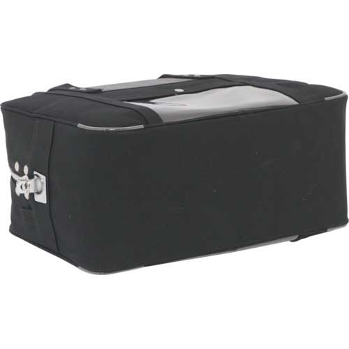 SANEI 帆布メール用ボストン(M)馬蹄錠金具付 黒 BTM-U-01