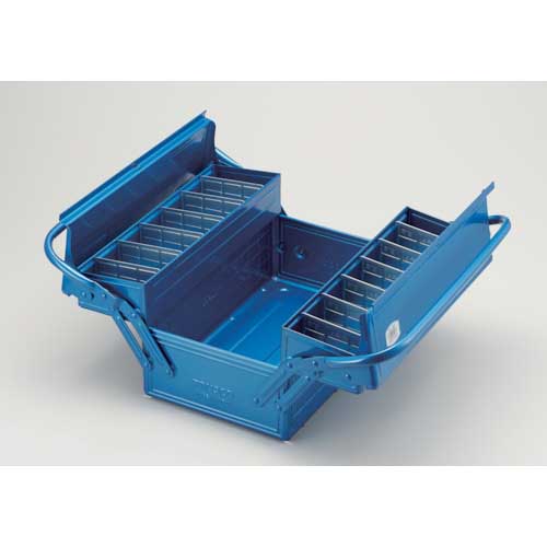 0413-168 トラスコ 2段式工具箱 352X220X289 ブルー GL-350-B　工具入り TRUSCO 2段式工具箱 352X220X289 ブルー GL-350-Bの通販｜現場市場