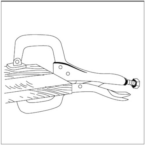 エビ バイスプライヤー C型(皿付) 165mm VC150S