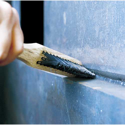 LESSMANN 3行リベット 木柄ハンドブラシ ステンレス線 120811