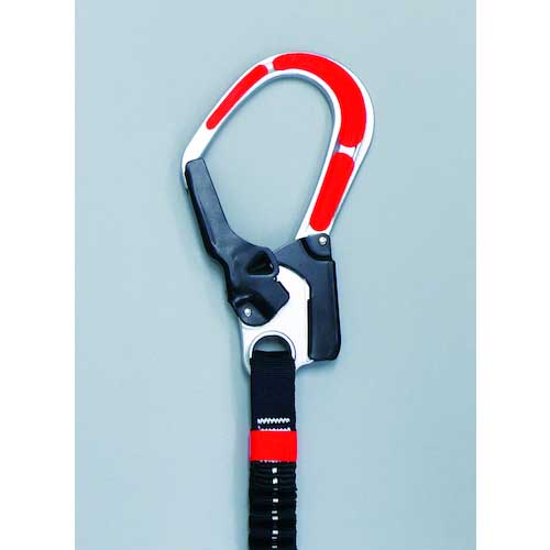 つくし 安全帯フック用蛍光ステッカー 蛍光レッド 「腰より上に!」文字入り 891-RS