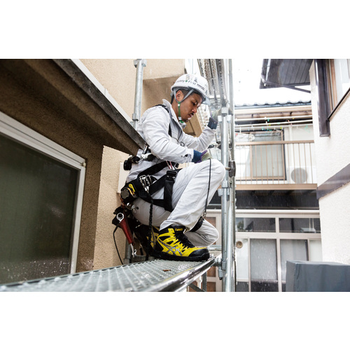 【廃番】アシックス ウィンジョブCP105 ブラックXゴールド 27.5cm FCP105.9094-27.5