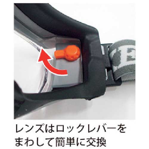 リケン 防曇ゴグル(無気孔型・めがね併用可・マスク併用可) M56-VF-P