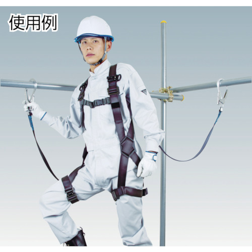 【廃番】藤井電工 ツヨロン 藤井電工 ツヨロンフルハーネス安全帯黒影Gカットツインランヤード R-504-2GC-BX