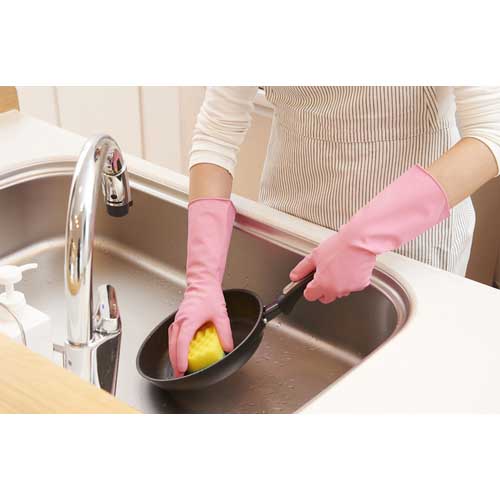 【廃番】SHOWA 天然ゴム手袋 しなやか中厚手 グリーン Lサイズ SNYKC-LG